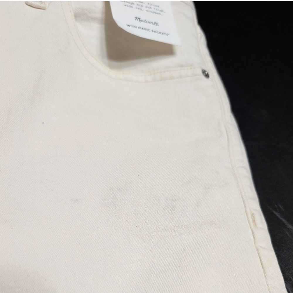 Madewell Perfect Vintage Wide-Leg Crop Jean Vintage Canvas High Rise Raw Hem 29 - Picture 13 of 13